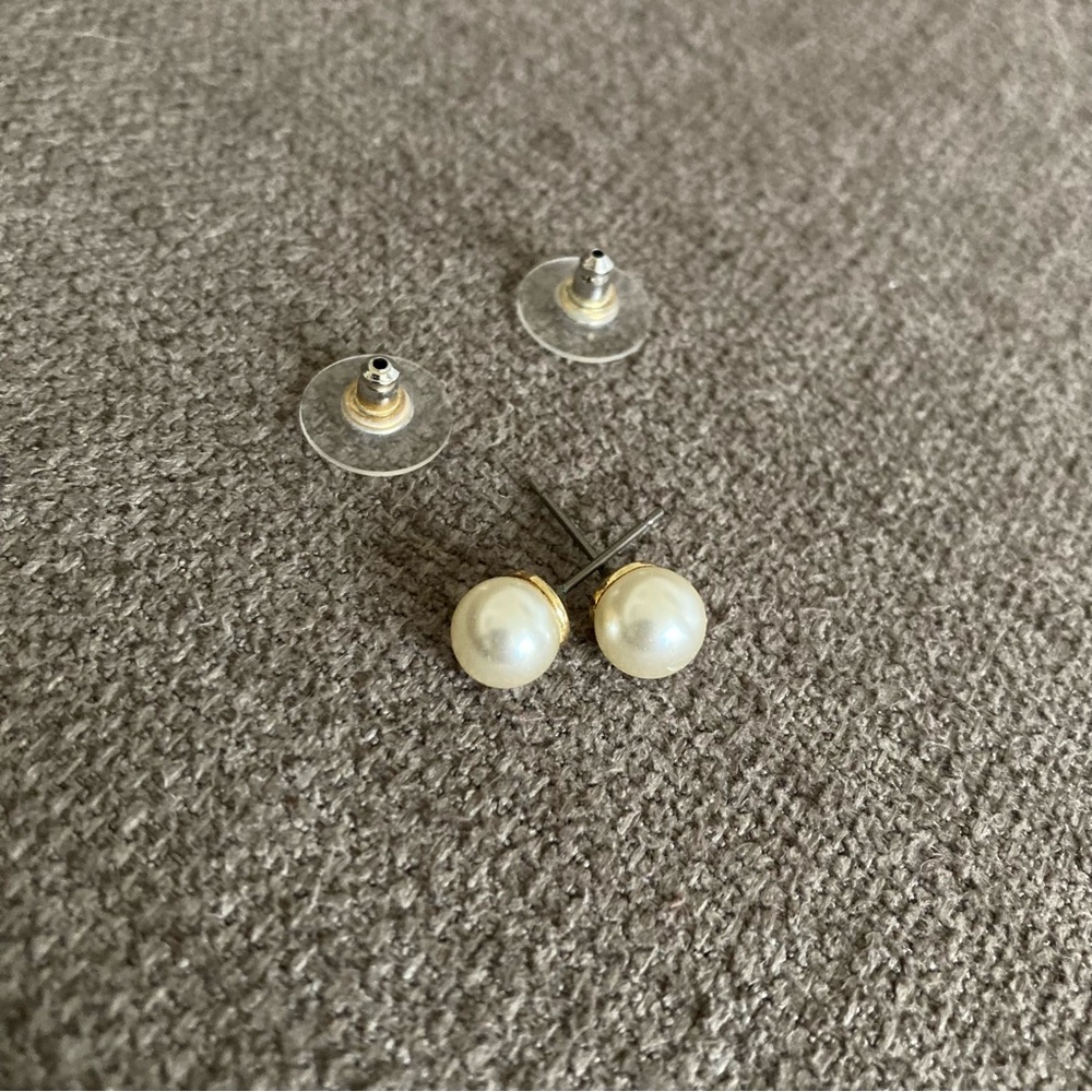 Faux Pearl Stud Earrings
